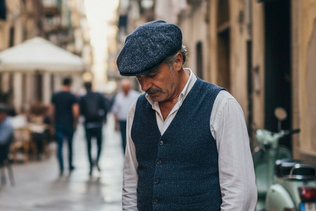 Coppola modello ''Pirandello'' Lana Tweed Blu