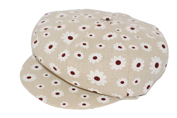 Coppola modello 'Meusa' in Lino fantasia Margherite