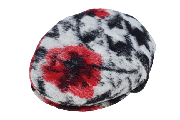 Coppola modello 'Pirandello' in Lana Pied de Poule Fiore Rosso
