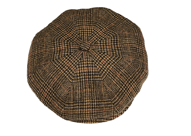 M5351001 -Coppola Modello 'Meusa' in Lana Principe Di Galles Marrone