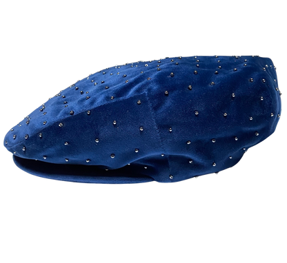 Pirandello In velluto liscio con applicazione a  pioggia di perline