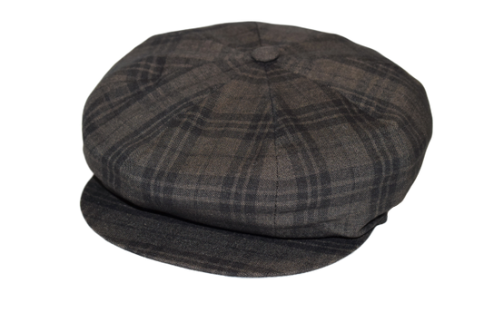 'Meusa' model cap in checked wool and viscose