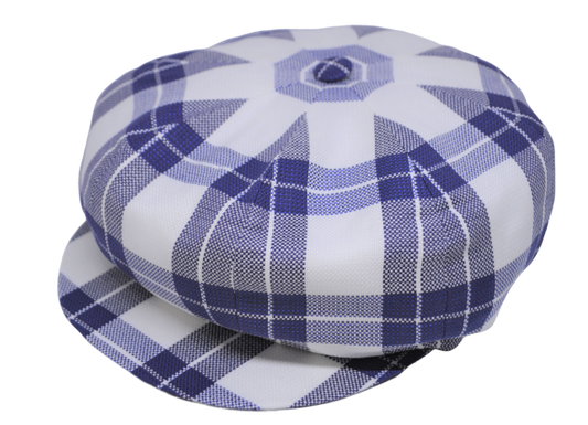 'Meusa' model flat cap with checked cotton