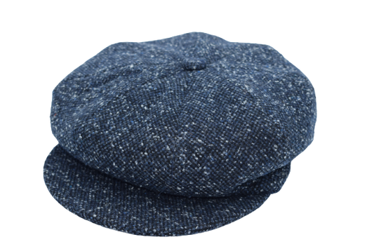 Blue Tweed Wool ''Meusa'' flat cap