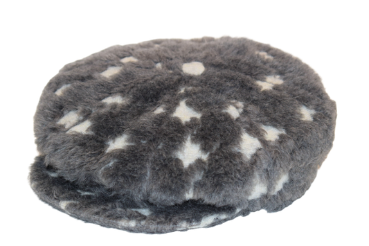 'Meusa' model flat cap in eco-fur