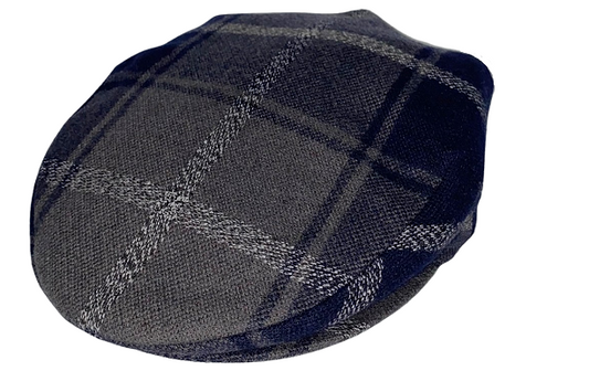 'Pirandello' flat cap in checked wool