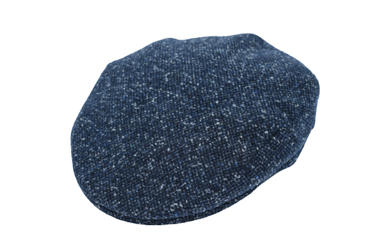 Blue Tweed Wool ''Pirandello'' flat cap