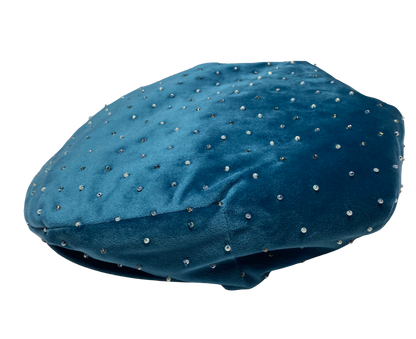 Pirandello In velluto liscio con applicazione a  pioggia di perline