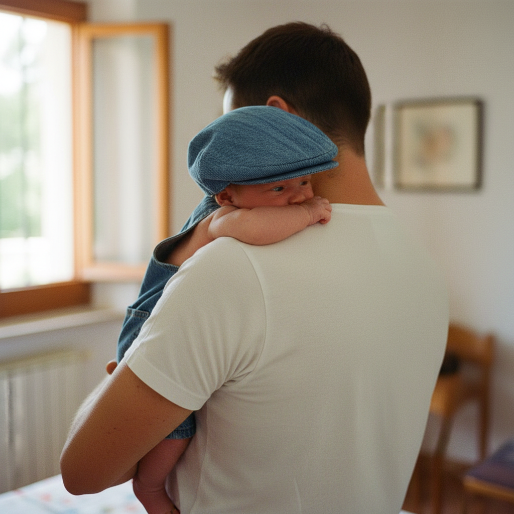 Coppola Siciliana Neonato Jeans Blu - Cappello Tim per Bebè