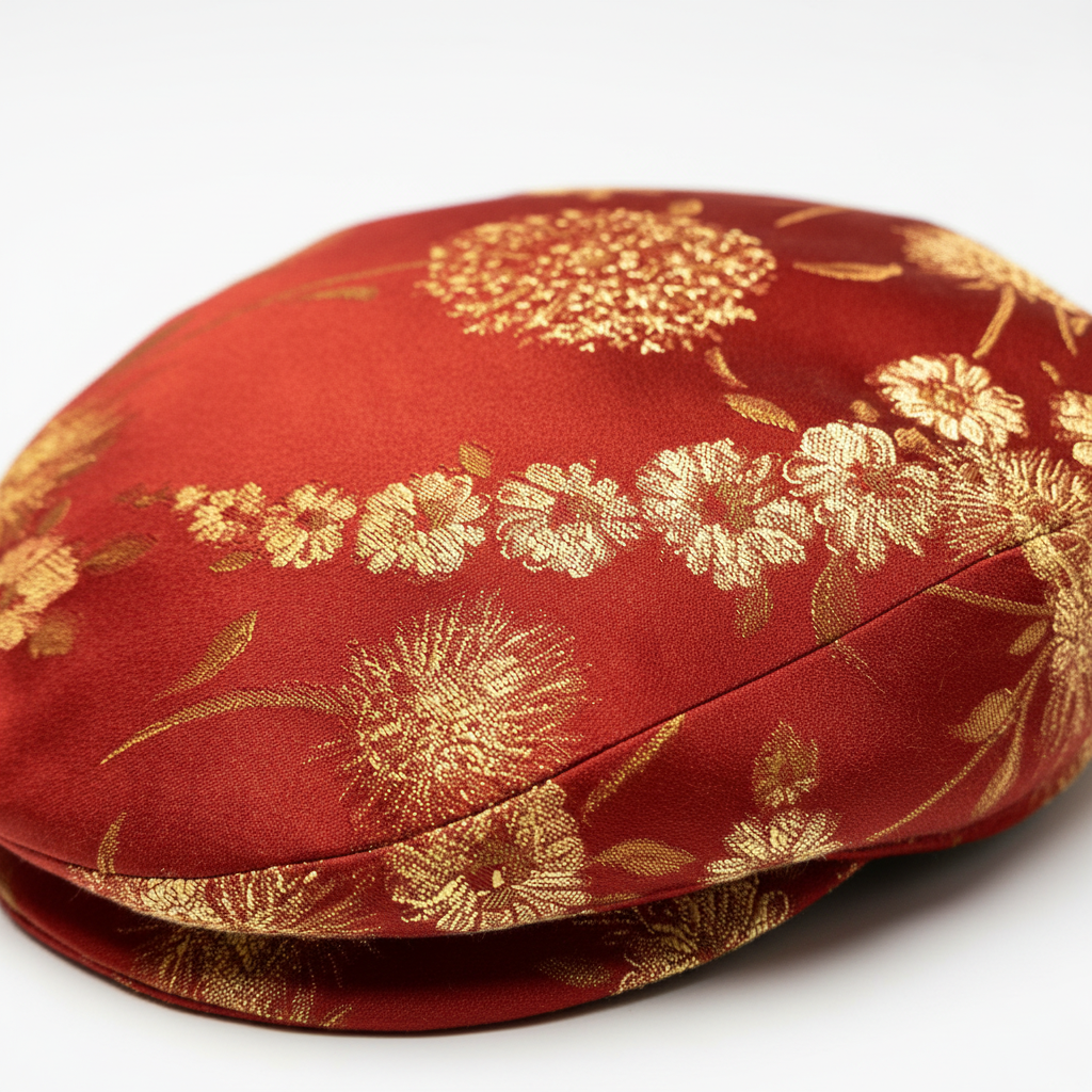 Coppola storta pezzo unico in cotone - dettaglio texture