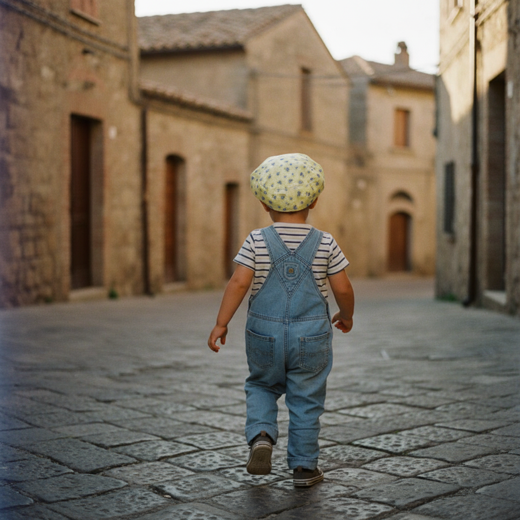 Coppola Siciliana Bambino/a Giallo Chiaro - Cappello Tradizionale Tim