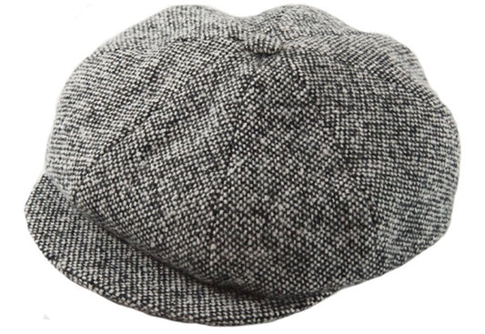 'Meusa' Tweed Salt and Pepper flat cap